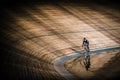 Sportsman at velodrome