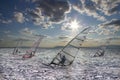 Sportsmans on windsurfing