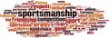 Sportsmanship word cloud Royalty Free Stock Photo