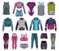 Sportswear and Running Gear For Man and Woman Big Vector Set