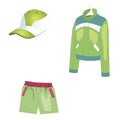 Sportswear for summer sports and warm weather. Vector illustration. on white background.