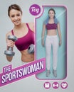 The sportswoman lifelike doll