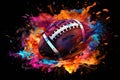 Sporty american football ball. Generate Ai