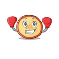 Sporty Boxing apple chips mascot character style