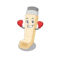 Sporty Boxing asthma inhaler mascot character style