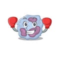 Sporty Boxing leukocyte cell mascot character style