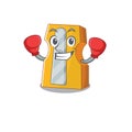 Sporty Boxing pencil sharpener mascot character style