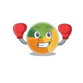 Sporty Boxing pie chart mascot character style