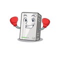 Sporty Boxing power bank mascot character style