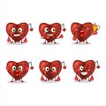 A sporty broken heart love boxing athlete cartoon mascot design