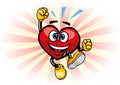 Sporty Cartoon Heart jumping