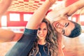 Sporty couple taking selfie Royalty Free Stock Photo