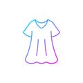 Sporty dress gradient linear vector icon