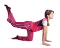 Sporty girl doing aerobics Royalty Free Stock Photo