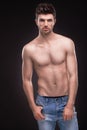 Sporty guy topless Royalty Free Stock Photo