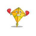 A sporty kite boxing mascot design style