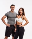 Sporty man and woman Royalty Free Stock Photo