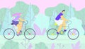 Sporty Man and Woman Couple Cycling in Forest Royalty Free Stock Photo