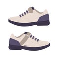 Sporty Modern Sneaker Cycling Shoes. Fitness Healthy Colorful Sport Styling Footwear. Flat Simple Cartoon Vector
