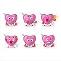 A sporty pink cupid love arrow boxing athlete cartoon mascot design