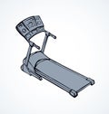 Treadmill. Vector drawing