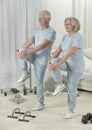 Sporty senior couple