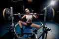 Sporty woman in gym