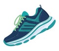 Sporty shoe with blue design Royalty Free Stock Photo