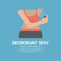 Sporty Woman Using Deodorant Spray