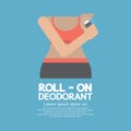 Sporty Woman Using Roll-on Deodorant