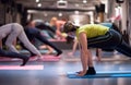 Sporty women doing aerobics exercises Royalty Free Stock Photo