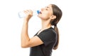 Sporty Young Woman Drinking Water From Bottle After Workout Royalty Free Stock Photo