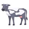 Spot cow icon cartoon vector. Cattle farm