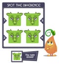 Spot the difference green Royalty Free Stock Photo