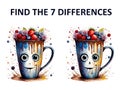 Spot the differences Fruit Mug Game