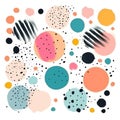 Spot dot ink stroke pastel hipster trendy textile doodle print paint round artistic graphic grunge