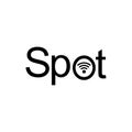 Spot lettering. Internet access point. Wi-fi zone. Royalty Free Stock Photo