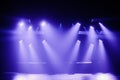 Spot lights on a Empty Stage Royalty Free Stock Photo