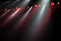 Spot lights over dark background, rock music concert stage illumination equipment Royalty Free Stock Photo