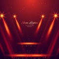 Spot lights on red background Royalty Free Stock Photo