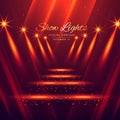 Spot lights stage entrance background Royalty Free Stock Photo