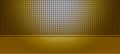 Spot lit perforated gplden metal plate Royalty Free Stock Photo