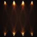 Spot photometric lights. Metal textured surface Royalty Free Stock Photo