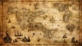 spot pirate treasure map elements Royalty Free Stock Photo