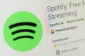 Spotify App Icon. Selective focus. Royalty Free Stock Photo