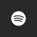 spotify icon. Filled spotify icon for website design and mobile, app development. spotify icon from filled social collection