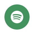Spotify icon printed on paper.