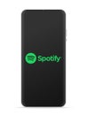 Spotify logo icon on smartphone screen