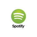 Spotify logo white background editorial illustrative