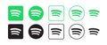 Spotify vector logo icon set. Vector illustration